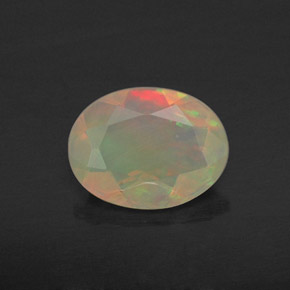 Opala multicolorido natural 0,69ct, transparente, transparente/translúcido