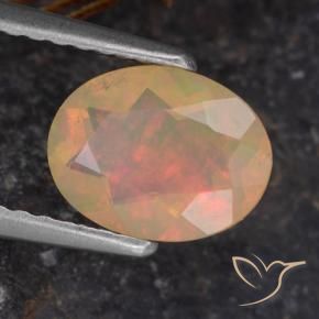 Opala Multicolorido Natural 0.72ct, oval, Transparente