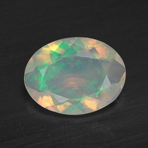 Opala multicolorido natural 0,59ct, transparente, transparente/translúcido