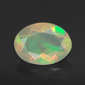 Opala multicolorido natural 0,60ct, transparente, transparente/translúcido