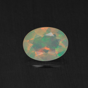 Opala multicolorido natural 0,65ct, transparente, transparente/translúcido