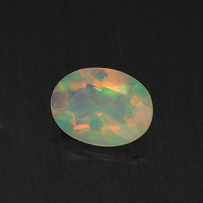 Opala multicolorido natural 0,65ct, transparente, transparente/translúcido