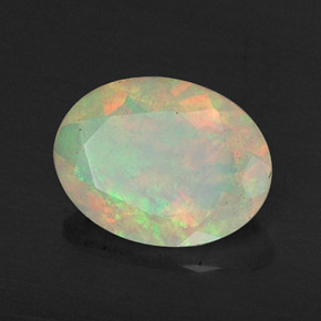 Opala multicolorido natural 0,67ct, transparente, transparente/translúcido