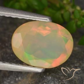Opala Multicolorido Natural 0.71ct, oval, Transparente