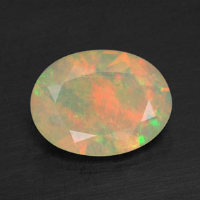 Opala multicolorido natural 0,66ct, transparente, transparente/translúcido