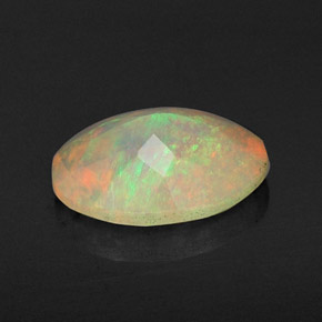Opala multicolorido natural 0,66ct, transparente, transparente/translúcido