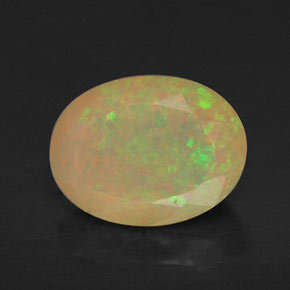 Opala multicolorido natural 0,87ct, transparente, transparente/translúcido