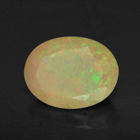 Opala multicolorido natural 0,87ct, transparente, transparente/translúcido