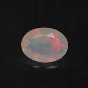 Opala multicolorido natural 0,77ct, transparente, transparente/translúcido