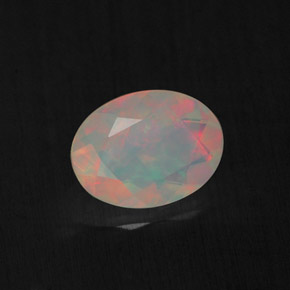 Opala multicolorido natural 0,77ct, transparente, transparente/translúcido