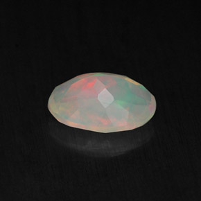 Opala multicolorido natural 0,77ct, transparente, transparente/translúcido