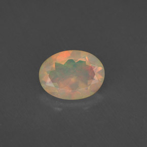 Opala multicolorido natural 0,75ct, transparente, transparente/translúcido