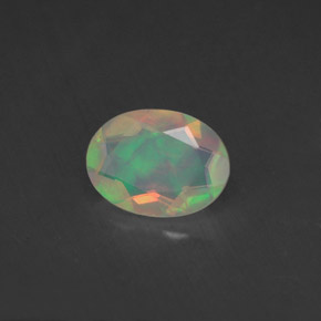 Opala multicolorido natural 0,65ct, transparente, transparente/translúcido