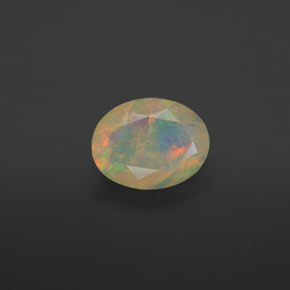 Opala multicolorido natural 0,63ct, transparente, transparente/translúcido