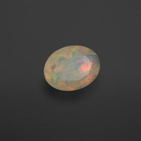 Opala multicolorido natural 0,63ct, transparente, transparente/translúcido