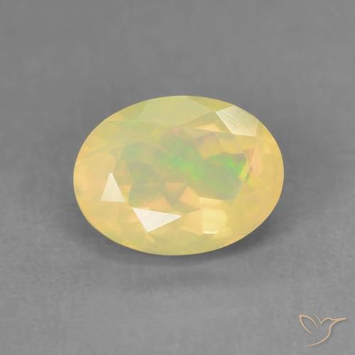 0.98ct Natural Multicolorido Opala, oval, Transparente