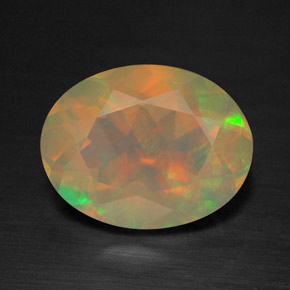 Opala multicolorido natural 1,26ct, transparente, transparente/translúcido