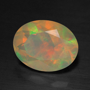 Opala multicolorido natural 1,26ct, transparente, transparente/translúcido