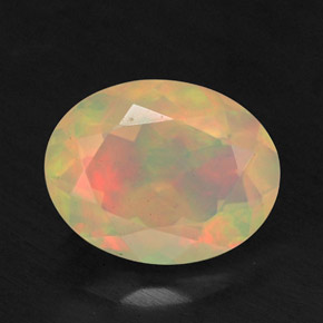 Opala multicolorido natural 1,22ct, transparente, transparente/translúcido