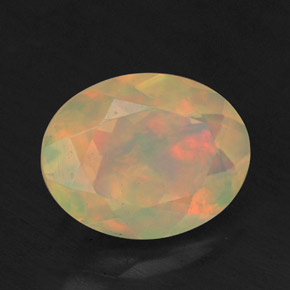 Opala multicolorido natural 1,22ct, transparente, transparente/translúcido
