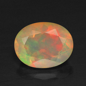 Opala multicolorido natural 1,20ct, transparente, transparente/translúcido