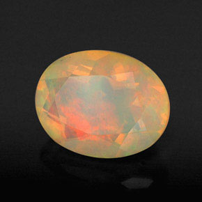 Opala multicolorido natural 1,20ct, transparente, transparente/translúcido
