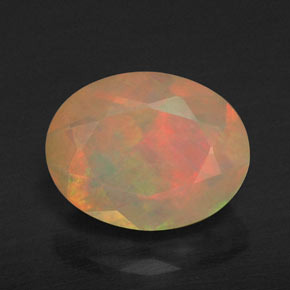 Opala multicolorido natural 1,18ct, transparente, transparente/translúcido