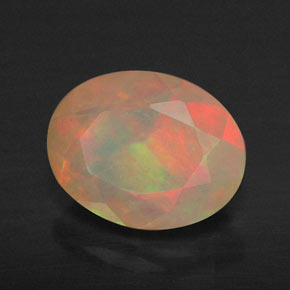 Opala multicolorido natural 1,18ct, transparente, transparente/translúcido