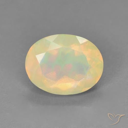 1.25ct Natural Multicolorido Opala, oval, Translúcido