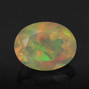 Opala multicolorido natural 1,43ct, transparente, transparente/translúcido