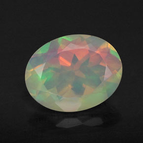 Opala multicolorido natural 1,11ct, transparente, transparente/translúcido