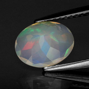 Opala multicolorido natural 1,11ct, transparente, transparente/translúcido