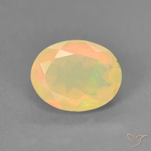 1.24ct Natural Multicolorido Opala, oval, Translúcido