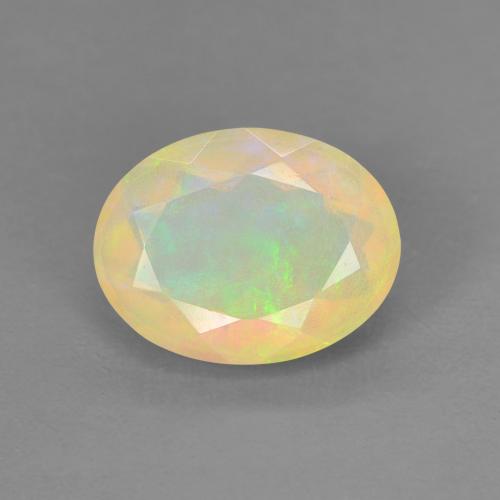 Opala multicolorido natural 1,13ct, corte oval, translúcido