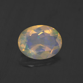 Opala multicolorido natural 1,17ct, transparente, transparente/translúcido