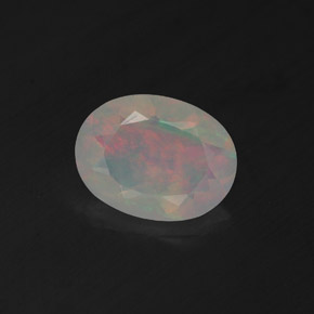 Opala multicolorido natural 0,95ct, transparente, transparente/translúcido