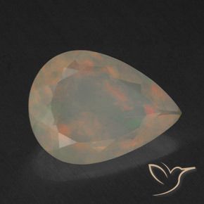 Opala Multicolorido Natural 1.66ct, Formato de pêra, Transparente