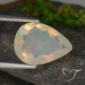 Opala Multicolorido Natural 1.56ct, Formato de pêra, Transparente