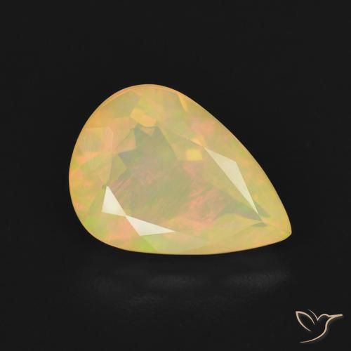Opala Multicolorido Natural 1.66ct, Formato de pêra, Transparente