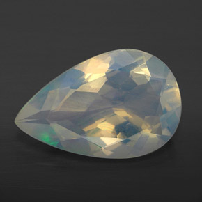 Opala multicolorido natural 2,12ct, formato de pêra, transparente
