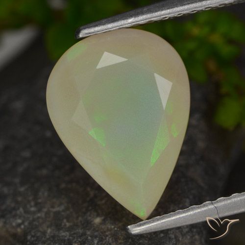 1.69ct Natural Multicolorido Opala, Formato de pêra, Translúcido, Photo A