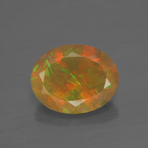 Opala multicolorido natural 1,43ct, transparente, transparente/translúcido