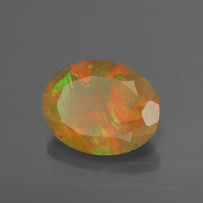 Opala multicolorido natural 1,43ct, transparente, transparente/translúcido