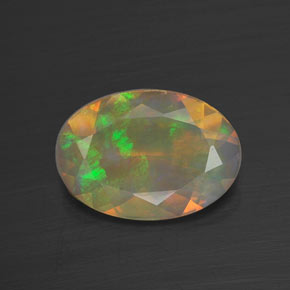 Opala multicolorido natural 1,17ct, transparente, transparente/translúcido