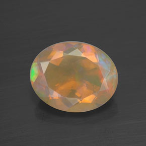 Opala multicolorido natural 1,73ct, corte oval, transparente