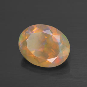 Opala multicolorido natural 1,73ct, corte oval, transparente
