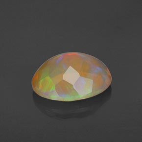 Opala multicolorido natural 1,73ct, corte oval, transparente