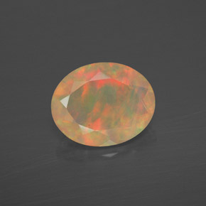 Opala multicolorido natural 1,55ct, transparente, transparente/translúcido