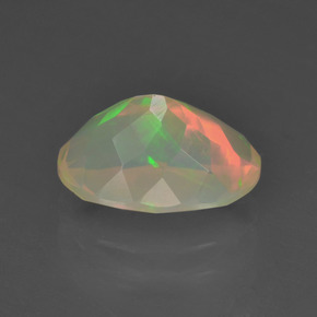 Opala multicolorido natural 1,64ct, corte oval, transparente
