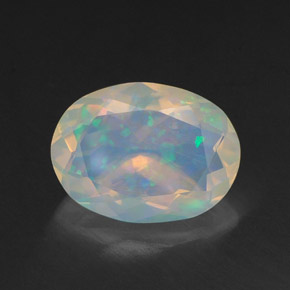Opala multicolorido natural 1,41ct, transparente, transparente/translúcido